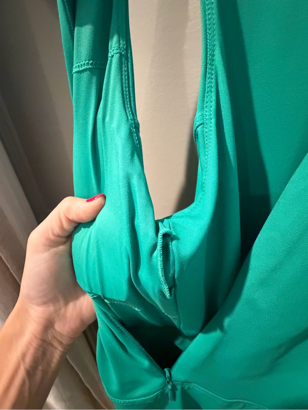 All in motion green Athletic Tank Dress with Front Zip - Picture 6 of 6